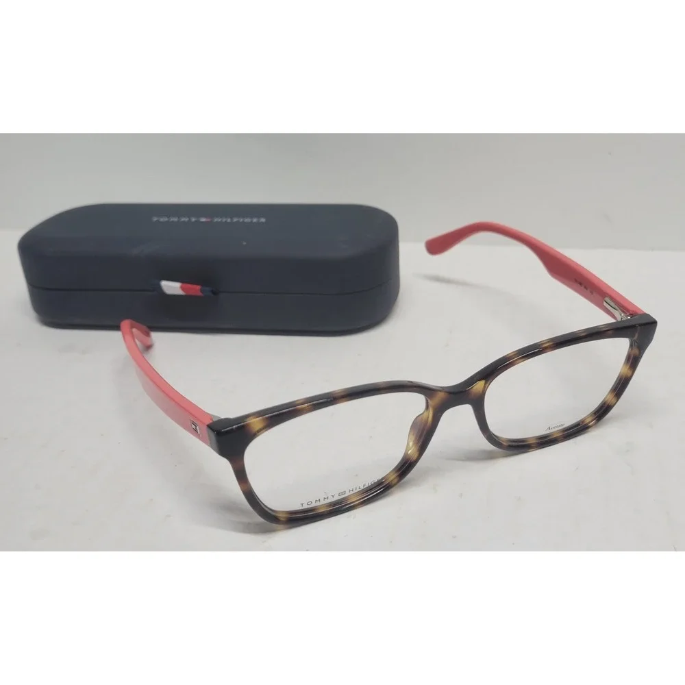 Tommy Hilfiger TH 1492 9N4 Tortoise Pink Rectangular Eyeglasses Frames with Case